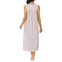 Stripe Cotton-Dobby Ballet Nightgown