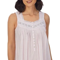 Stripe Cotton-Dobby Ballet Nightgown