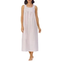 Stripe Cotton-Dobby Ballet Nightgown