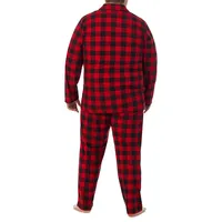 Men's Big & Tall 2-Piece Buffalo Check Flannel Pyjama Set