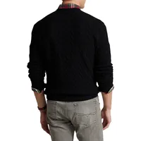 Cable-Knit Wool-Cashmere Sweater