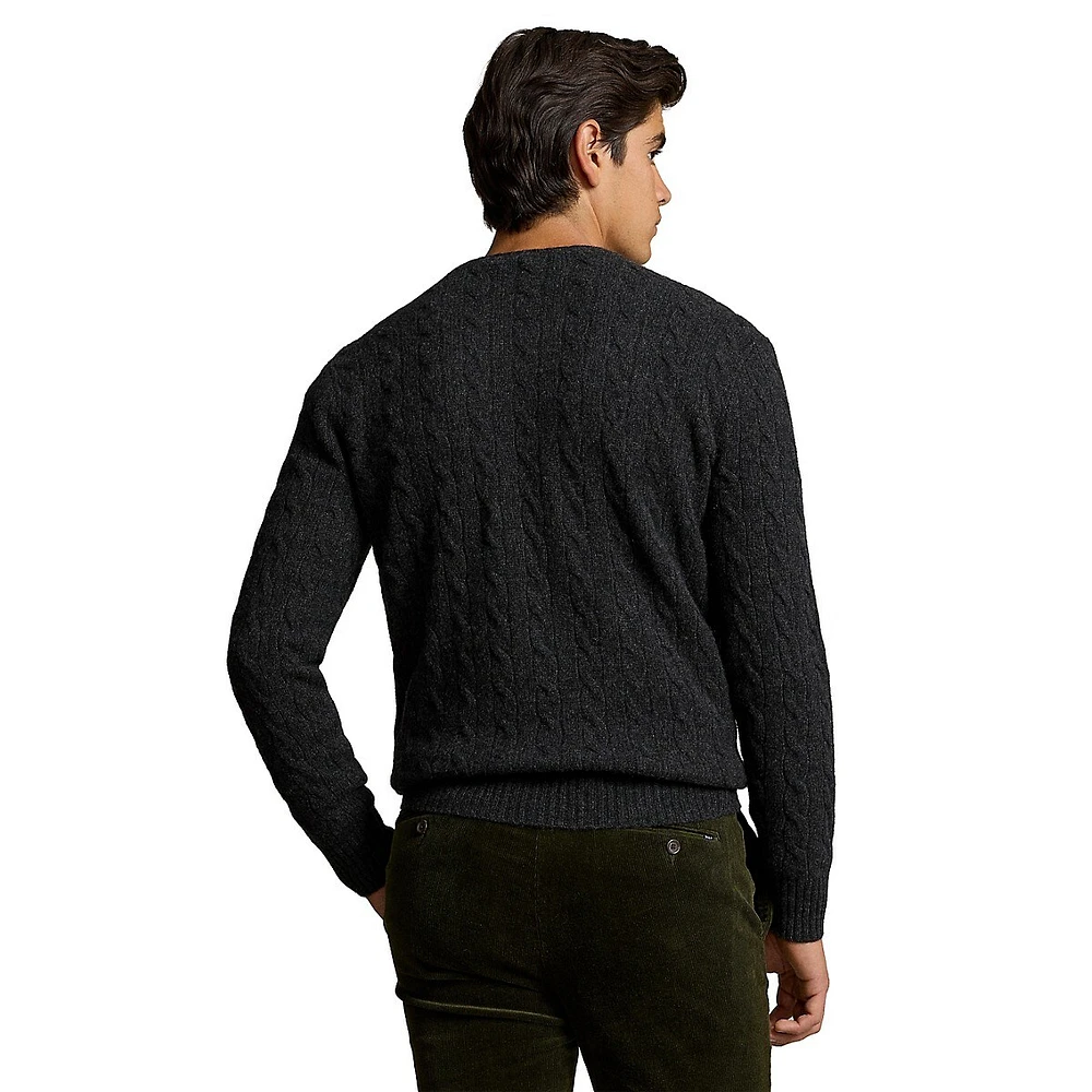 Cable-Knit Wool-Cashmere Sweater