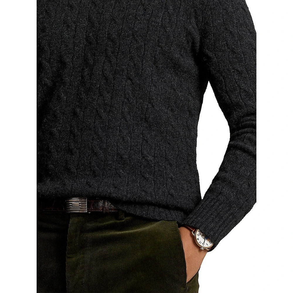 Cable-Knit Wool-Cashmere Sweater