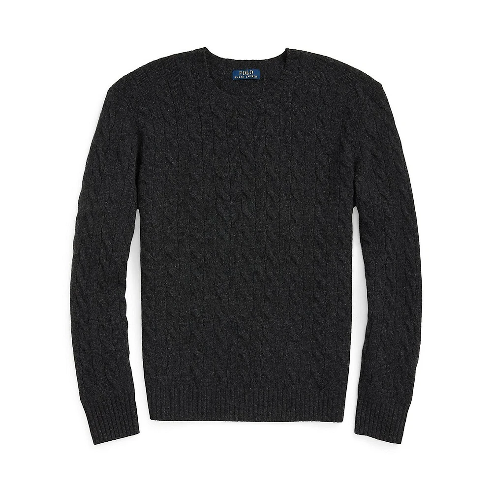 Cable-Knit Wool-Cashmere Sweater