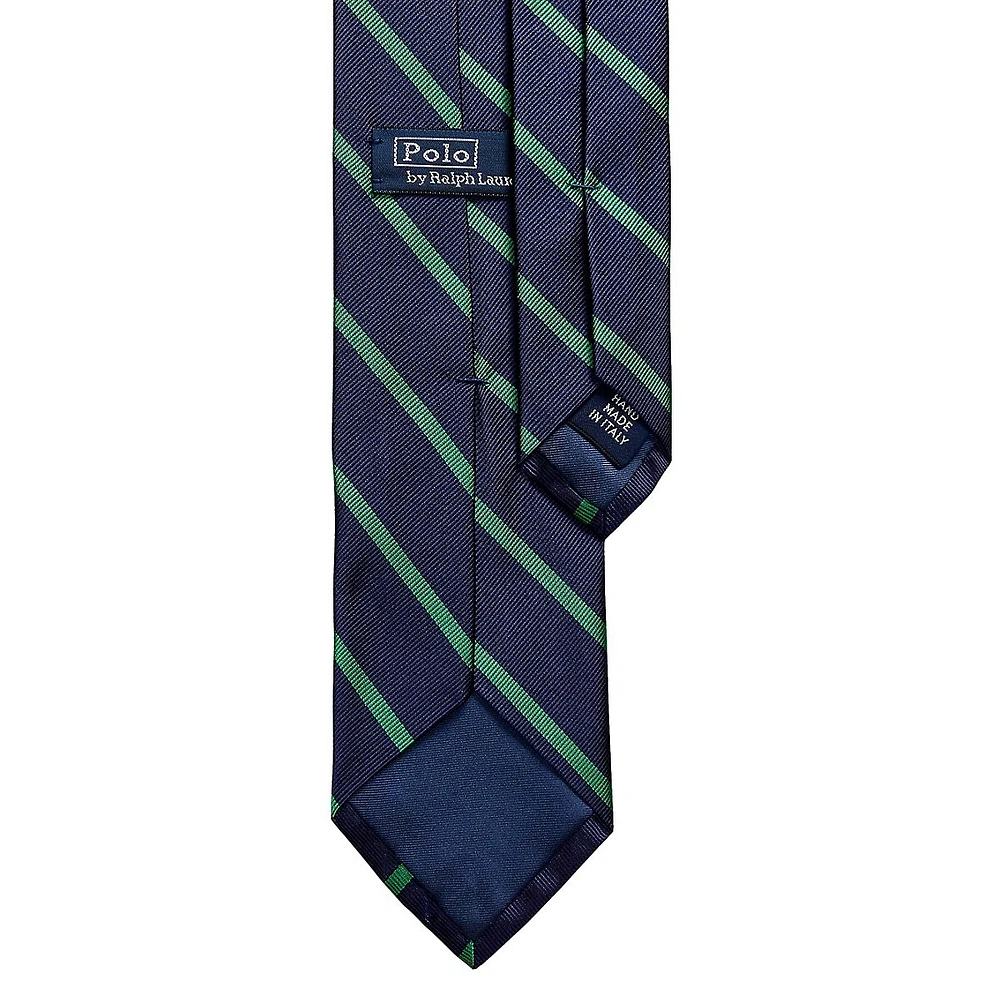 Classic-Cut Striped Silk Repp Tie