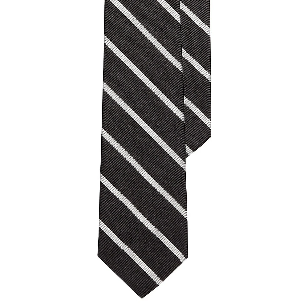 Striped Silk Repp Tie