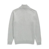Big & Tall Quarter-Zip Combed Cotton Sweater