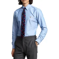 Classic-Fit Plaid Performance Oxford Shirt