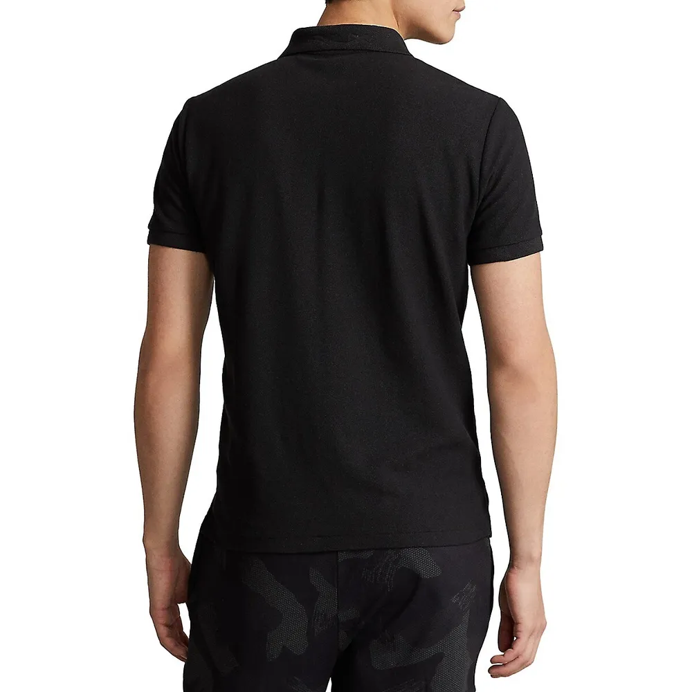 Custom Slim-Fit Cotton Mesh Polo