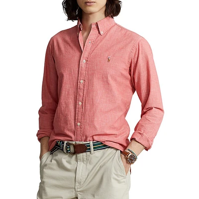 Logo Embroidered Button-Down Shirt