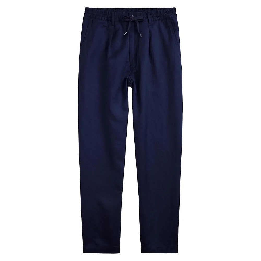 Slim-Fit Linen-Blend Polo Prespter Pants