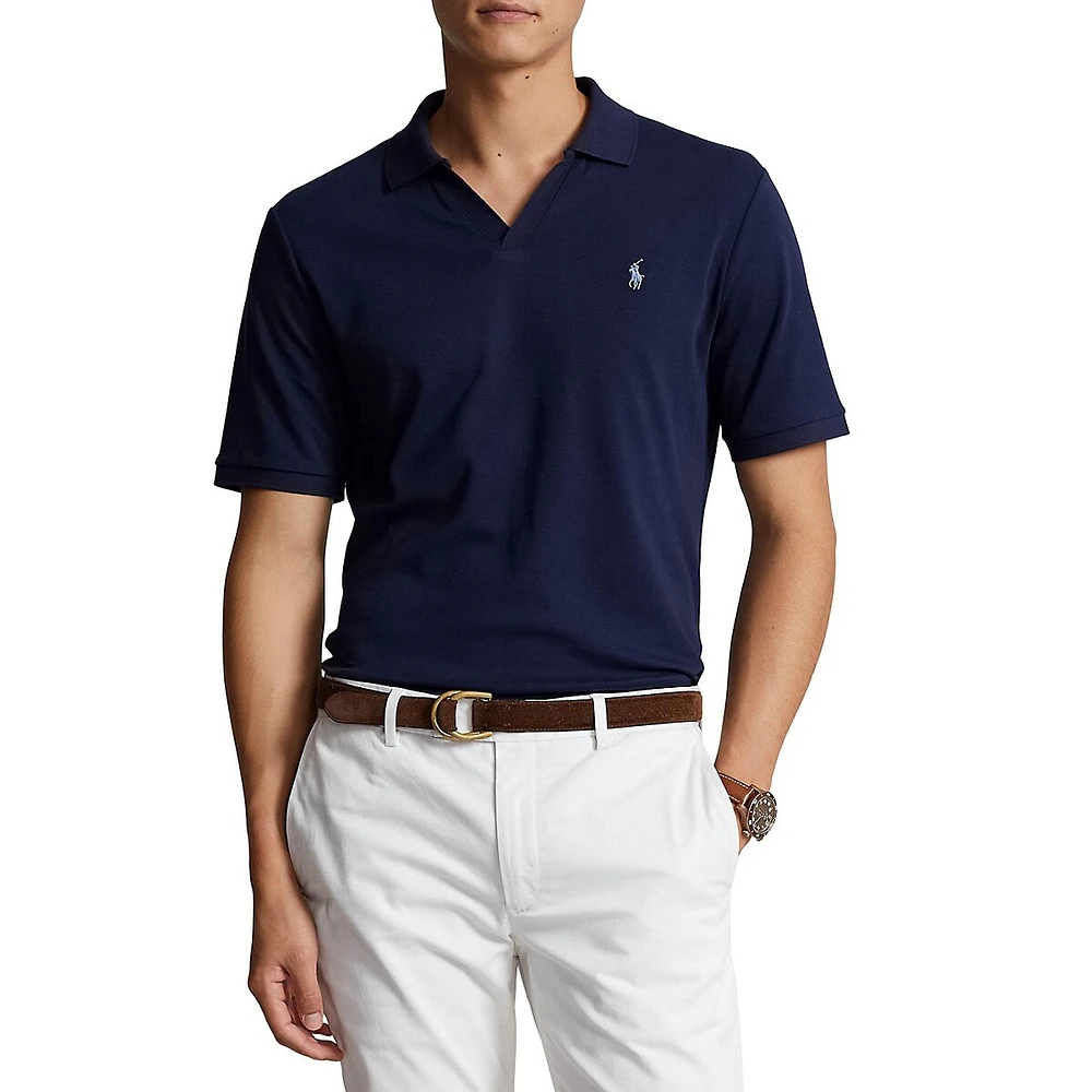 Polo en coton doux coupe classique