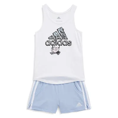 Little Girl's 2-Piece Tank Top and Shorts Set