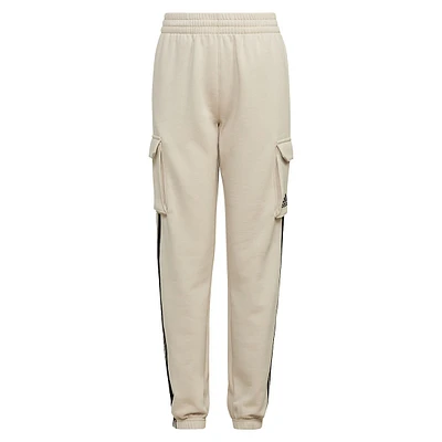 Boy's 3-Stripes Fleece Cargo Joggers