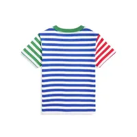 T-shirt en jersey de coton rayé pour petit garçon