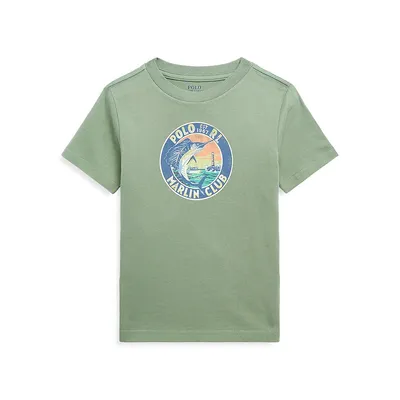 T-shirt à imprimé en jersey de coton pour petit garçon