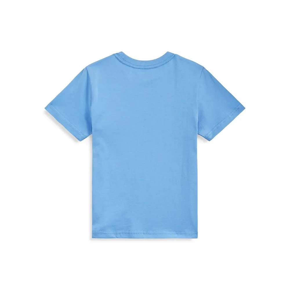 T-shirt en jersey de coton avec logo pour petit garçon