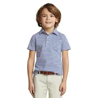 Polo en jersey de coton rayé pour petit garçon