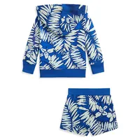 Baby Girl's 2-Piece Tropical Spa Terry Hoodie & Shorts Set