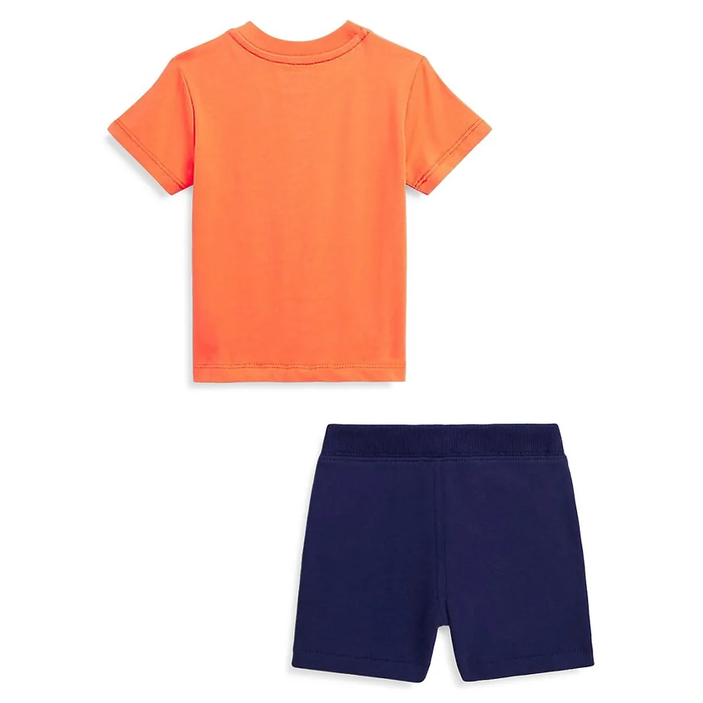 Ensemble t-shirt et short avec ourson Polo pour bébé garçon, deux pièces