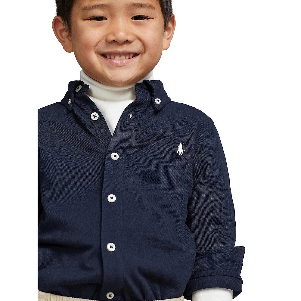 Little Boy's Featherweight Mesh Cotton Shirt