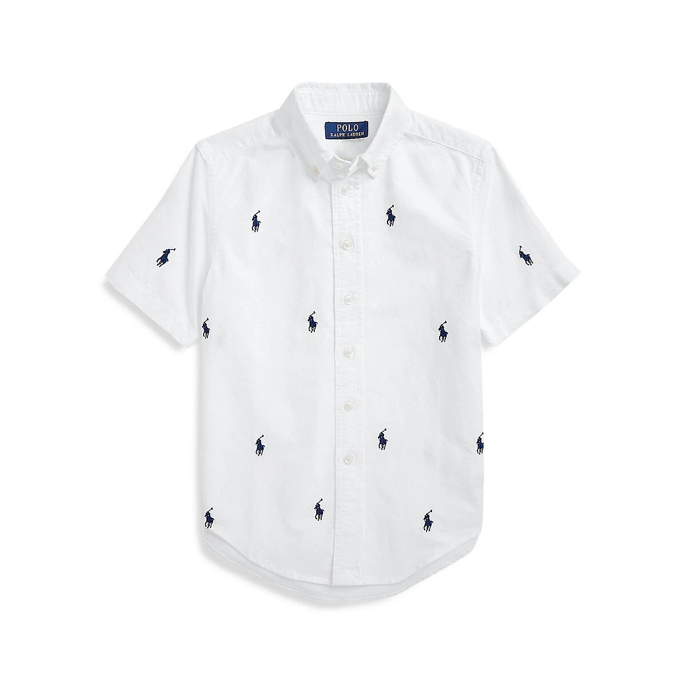 Boy's Polo Pony Oxford Short-Sleeve Shirt