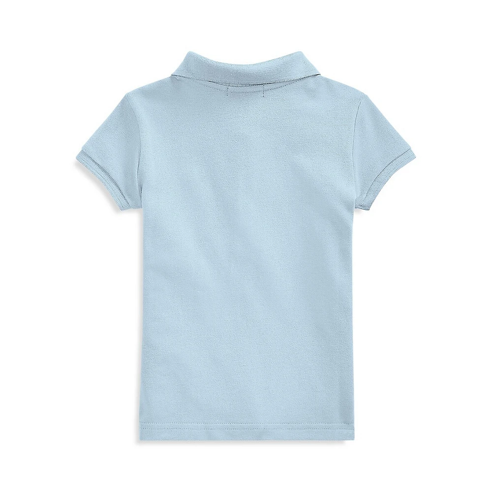 Little Girl's Stretch Cotton Polo Shirt
