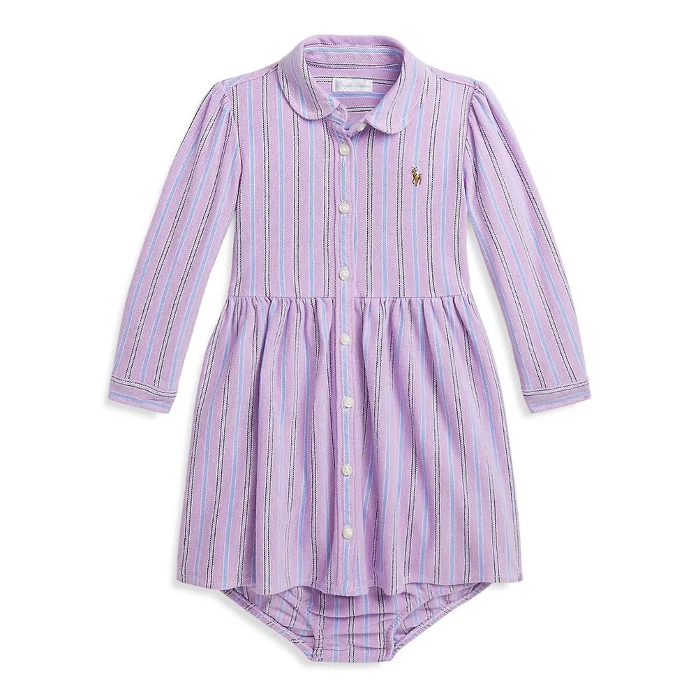 Polo Ralph Lauren Toddler and Little Girls Striped Stretch Ponte Dress