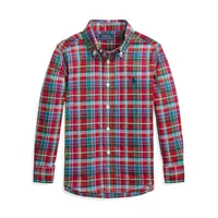 Little Boy's Plaid Poplin Sportshirt