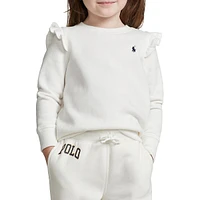 Little Girl's Ruffled Fleece Sweatshirt