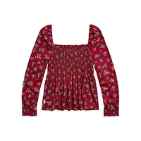 Little Girl's Floral Smock Top