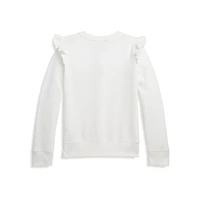 Girl's Ruffled Fleece Sweatshirt