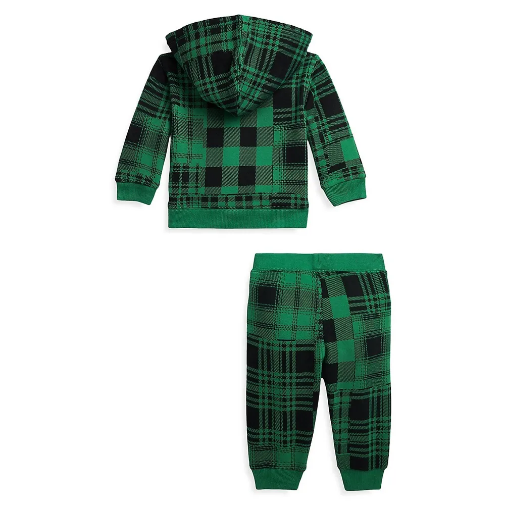 Fleece Graphic Hoodie and Sweatpants Set for Boys