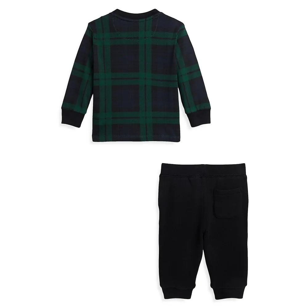 Ralph Lauren Baby Boy's Polo Bear Jersey T-Shirt And Fleece Pants