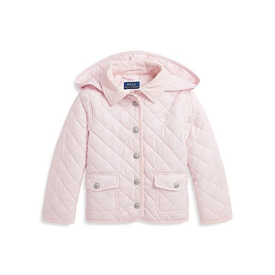 Little Girl's Quilted Water-Repellent Barn Jacket