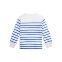 T-shirt rayé à manches longues pour petit garçon