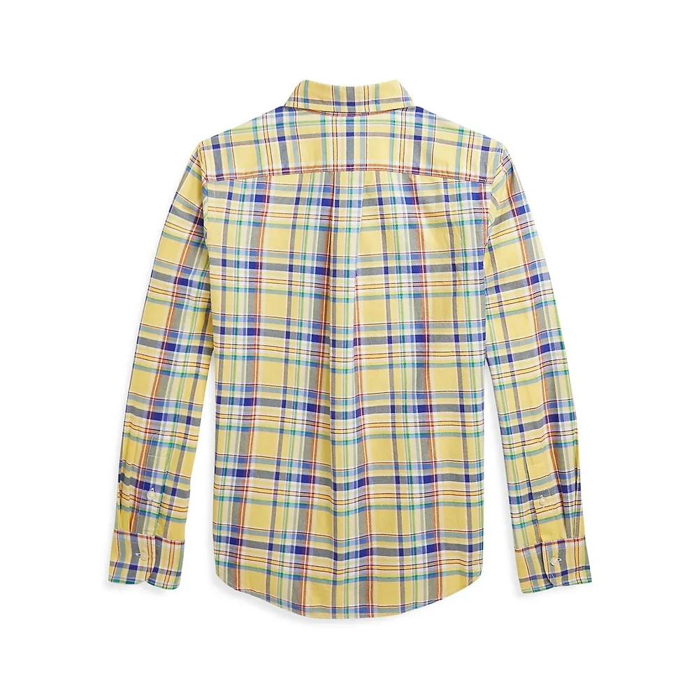 Boy's​ Plaid Oxford Shirt