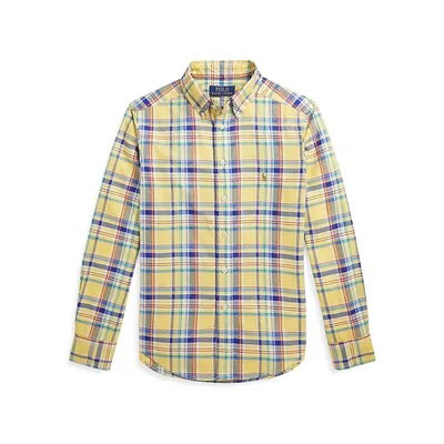 Boy's​ Plaid Oxford Shirt