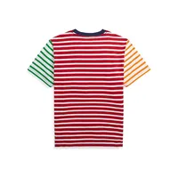 Boy's Striped & Colourblocked T-Shirt