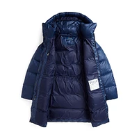 Girl's Down-Blend Quilted Winter Jacket