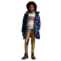 Girl's Down-Blend Quilted Winter Jacket