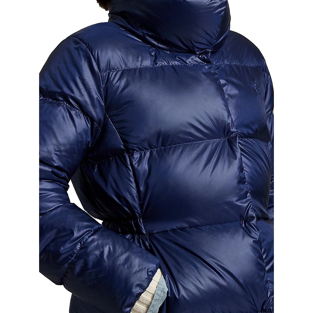 Girl's Down-Blend Quilted Winter Jacket