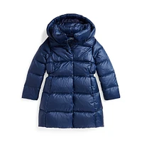 Girl's Down-Blend Quilted Winter Jacket