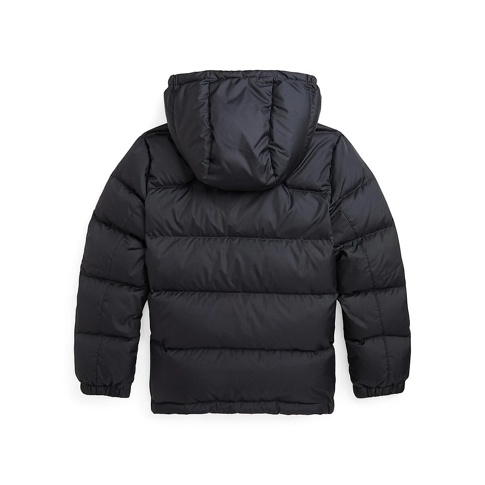 Boy's Ripstop Hooded Down Jacket