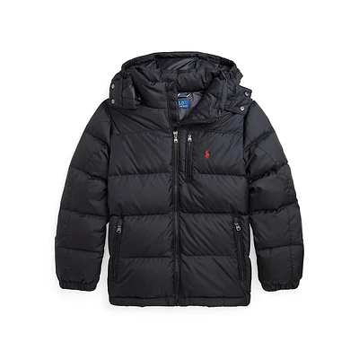 Boy's Ripstop Hooded Down Jacket