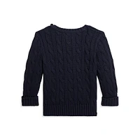 Baby Boy's Cotton Cable-Knit Sweater