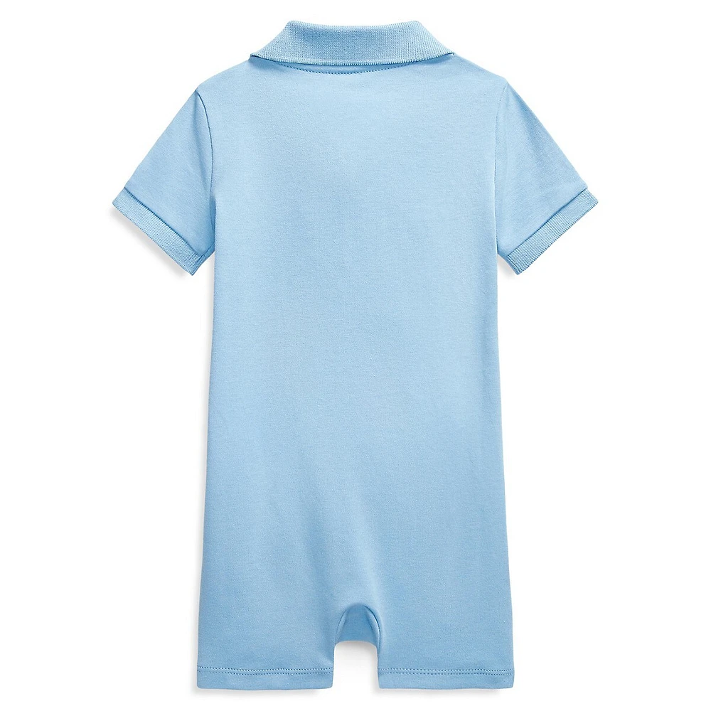 Combinaison-short Polo en doux coton pour bébé garçon