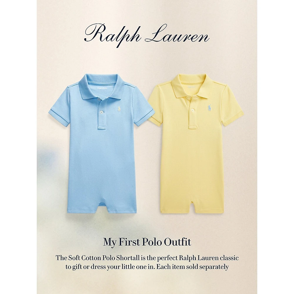 Combinaison-short Polo en doux coton pour bébé garçon