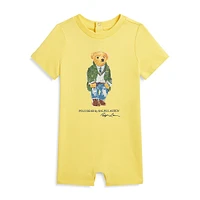 Baby Boy's Polo Bear Jersey Shortalls