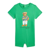 Baby Boy's Polo Bear Jersey Shortalls